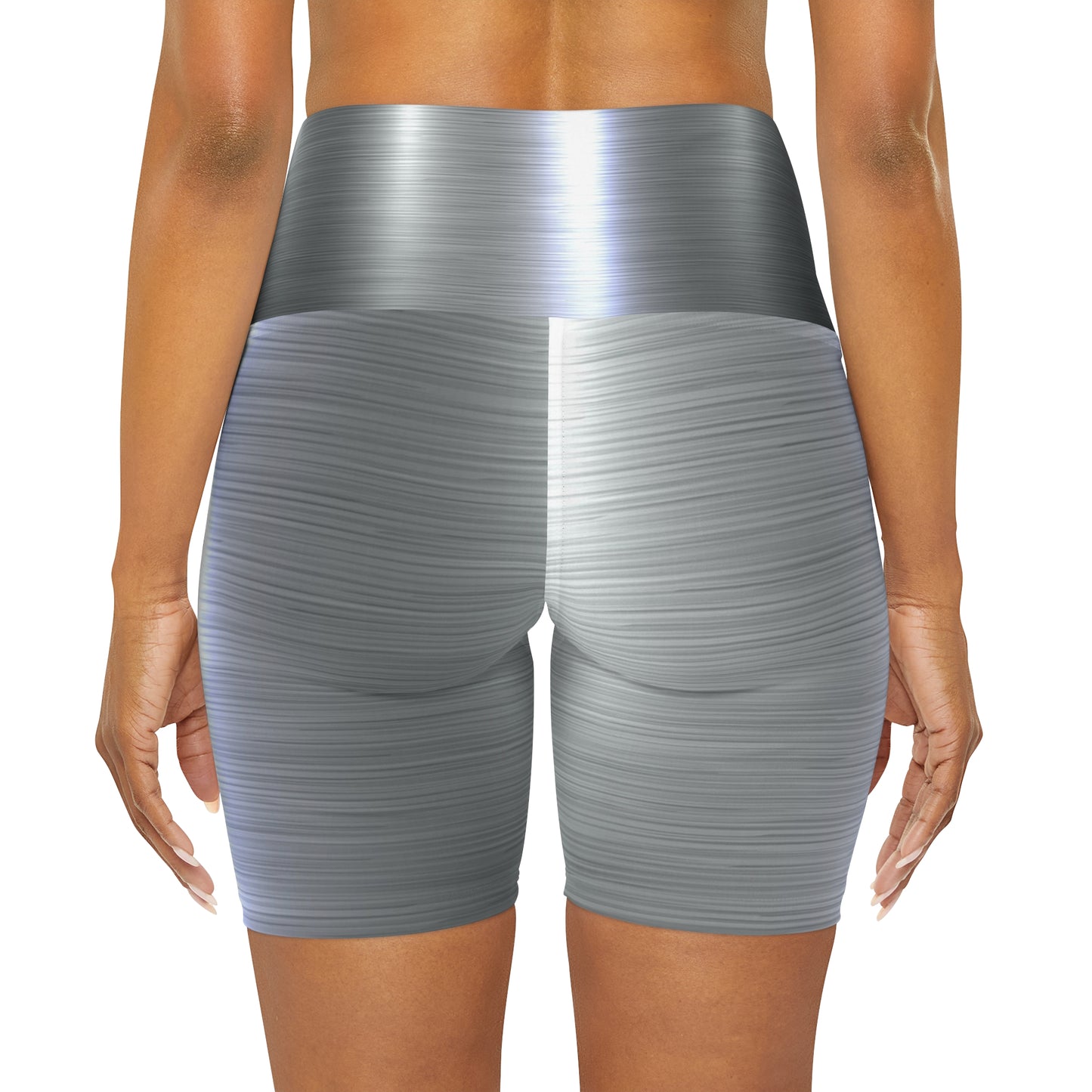 High Waisted Yoga Shorts (AOP)