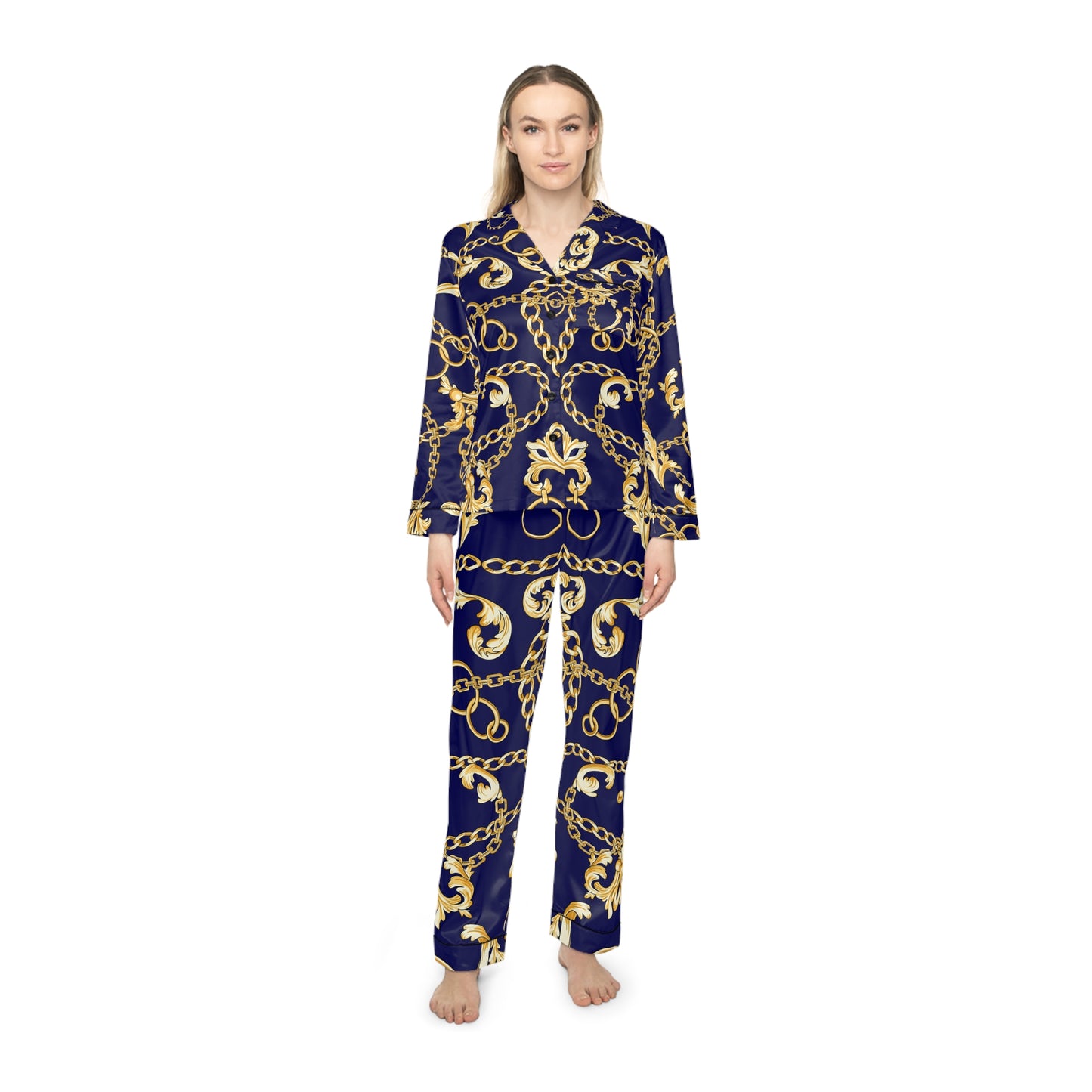 Women's Satin Pajamas (AOP)