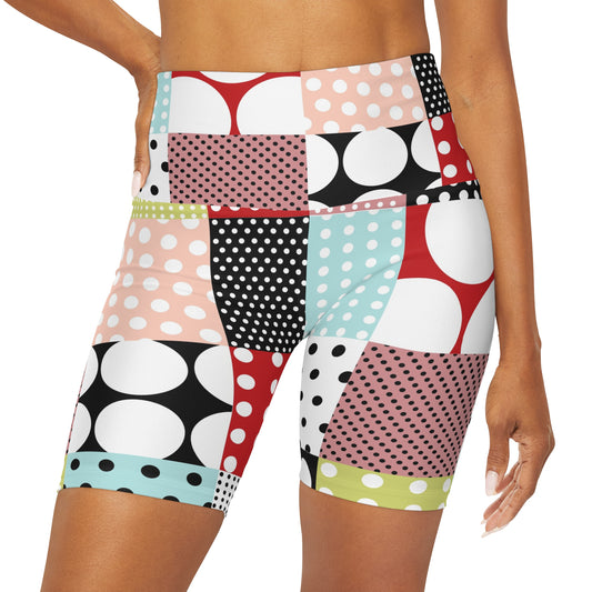 High Waisted Yoga Shorts (AOP)