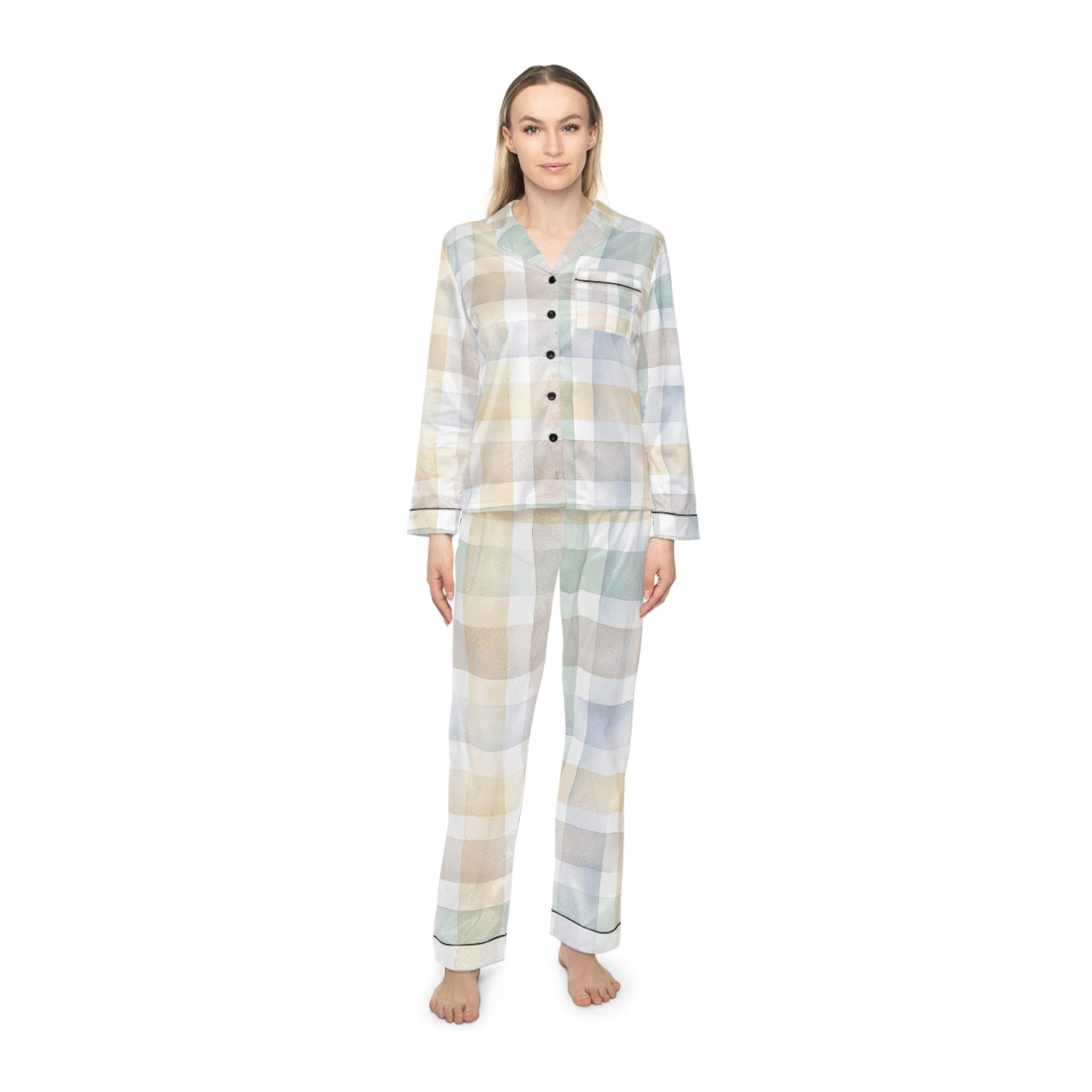 Women's Satin Pajamas (AOP)